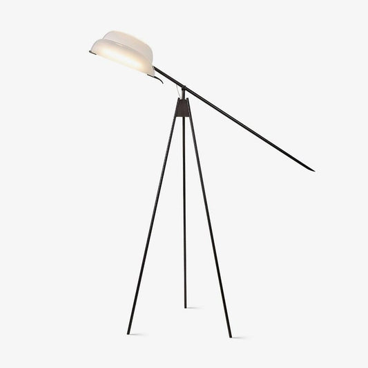 Wing-Frame Tripod LED Floor Lamp with Adjustable Height